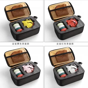 

New Drinkware Coffee Tea Sets,Ceramic Teapot Kettle TeaCups,Portable Travel Tea Set Chinese Kung Fu Tea Set and Tray,Hot Sales