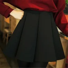 Осенняя Короткая юбка для женщин дикая пачка школьная юбка сзади однотонная женская одежда короткая юбка s faldas бальное платье MZ1009
