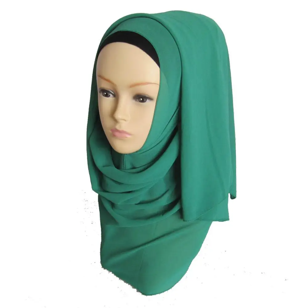 Новейший дизайн простой шифон с шариком хиджаб золотой шарф, украшенный бисером горячая Распродажа пузырьковый шифон материал больше цвета - Цвет: color 4
