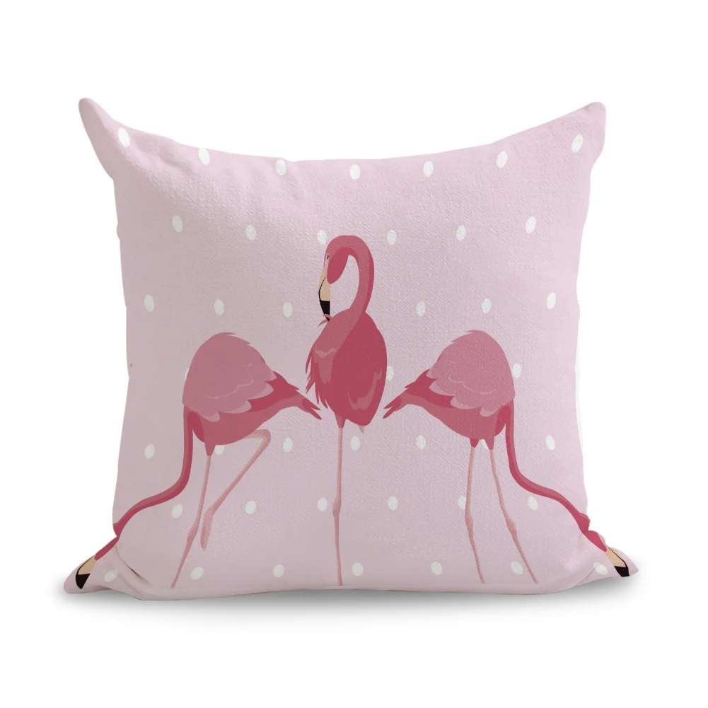 Летающий Фламинго розовая любовная Подушка евро Крышка декоративный массажер декоративные подушки украшения для дома подарок
