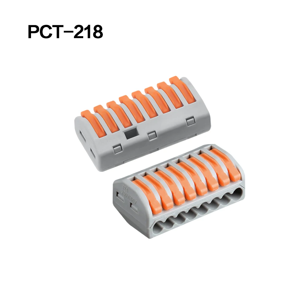 Пуш-ап-в клеммный блок проводник 222-412 413 414 415 418 SPL-2 3 соединители проводов Универсальный Тип проводка кабеля Разъем - Цвет: PCT-218