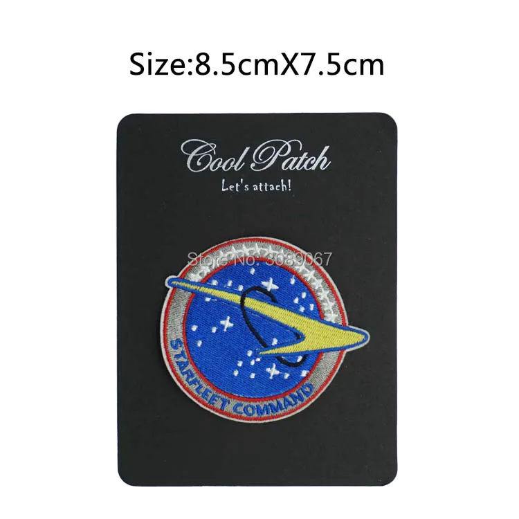 

3.5" Star Trek Enterprise Starfleet Command Uniform TV Movie Embroidered IRON ON and SEW ON Cool Patch Badge