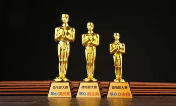

World Cup Movie Guide Award Creative High-end Crystal Trophy Custom Resin Academy Award Little Golden Man Trophy