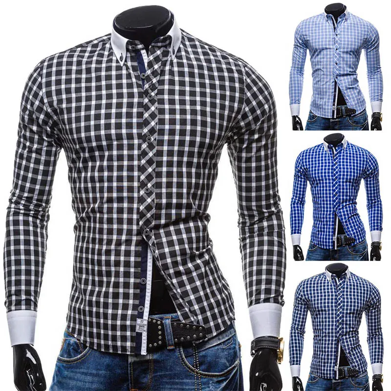 

Zogaa Hot Men Shirt 2019 Brand Business Casual Long Sleeve Turn-down Collar Men's Dress Shirt Social Cotton Popular Clothes