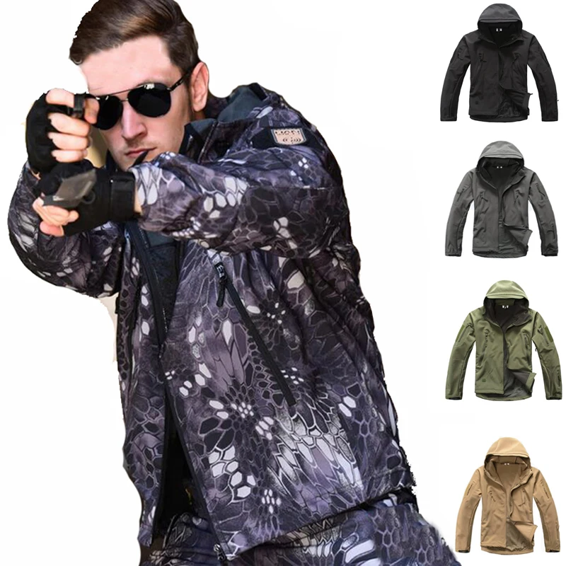 Tactical Sharkskin DINTEX Softshell TAD Jacket Hunting Clothes Waterproof Hiking Camping Sport Jacket Windproof Outerwear Tactical Sharkskin DINTEX Softshell TAD Jacket Hunting Clothes Waterproof Hiking Camping Sport Jacket Windproof Outerwear