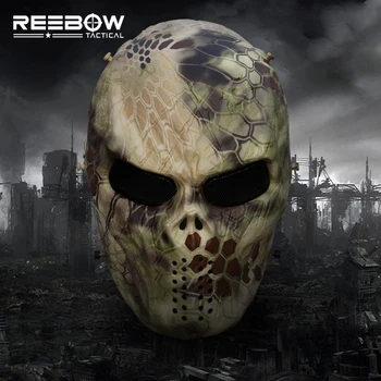 

Highlander Camouflage Wargame Paintball Mask Outdoor Army Full Face Airsoft Tactical Skull Masks Drop Shipping