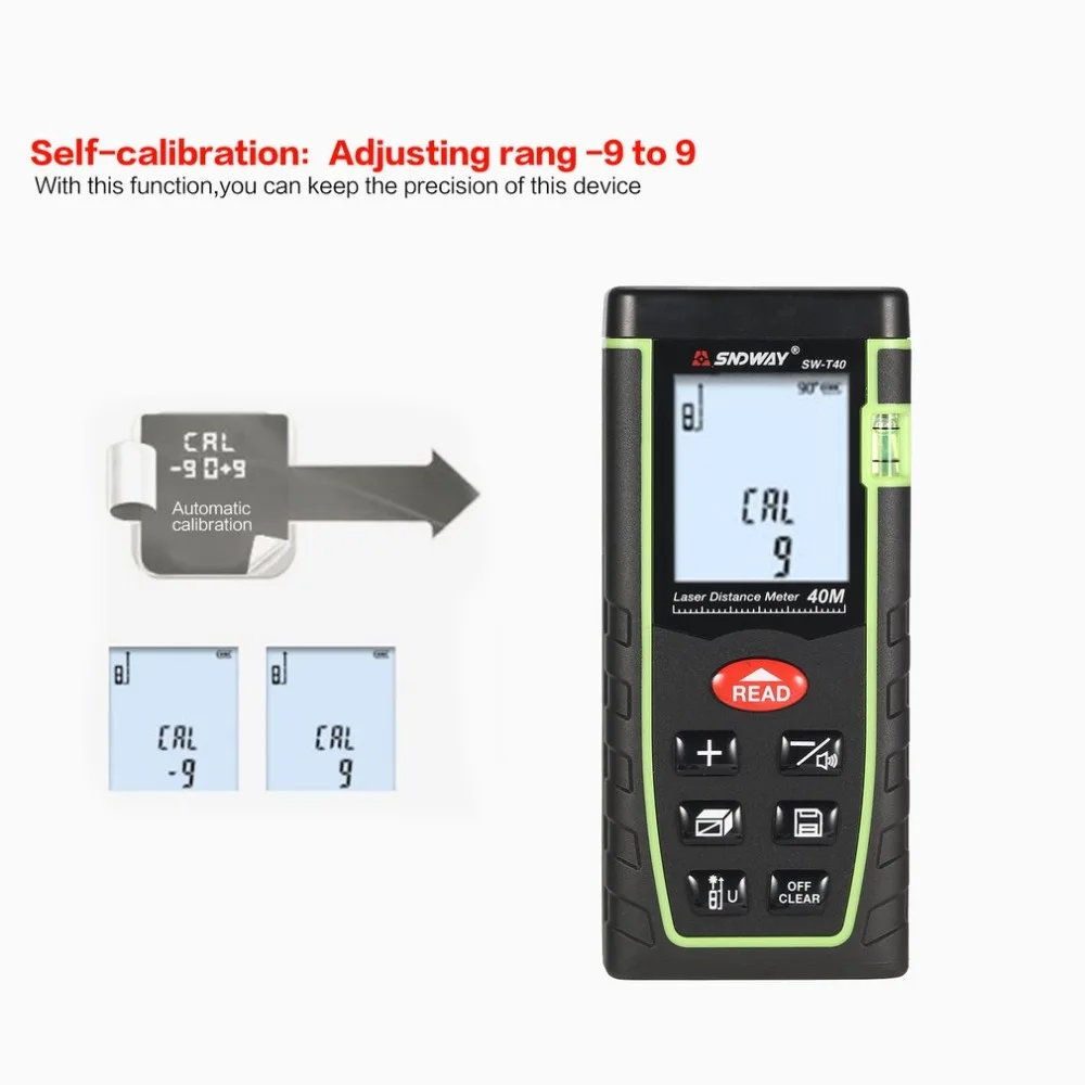 Лазер sndway дальномер 100M 80M 60 м 40M лазерный дальномер измеритель лазерная рулетка расстояние инструмент