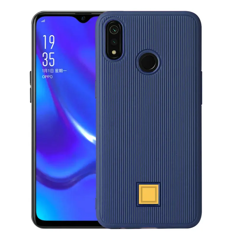 

1pcs For OPPO Realme 3 TPU Gel Case Vertical Stripe Anti-Shock Rubber Flexible Back Cover For OPPO Realme 3