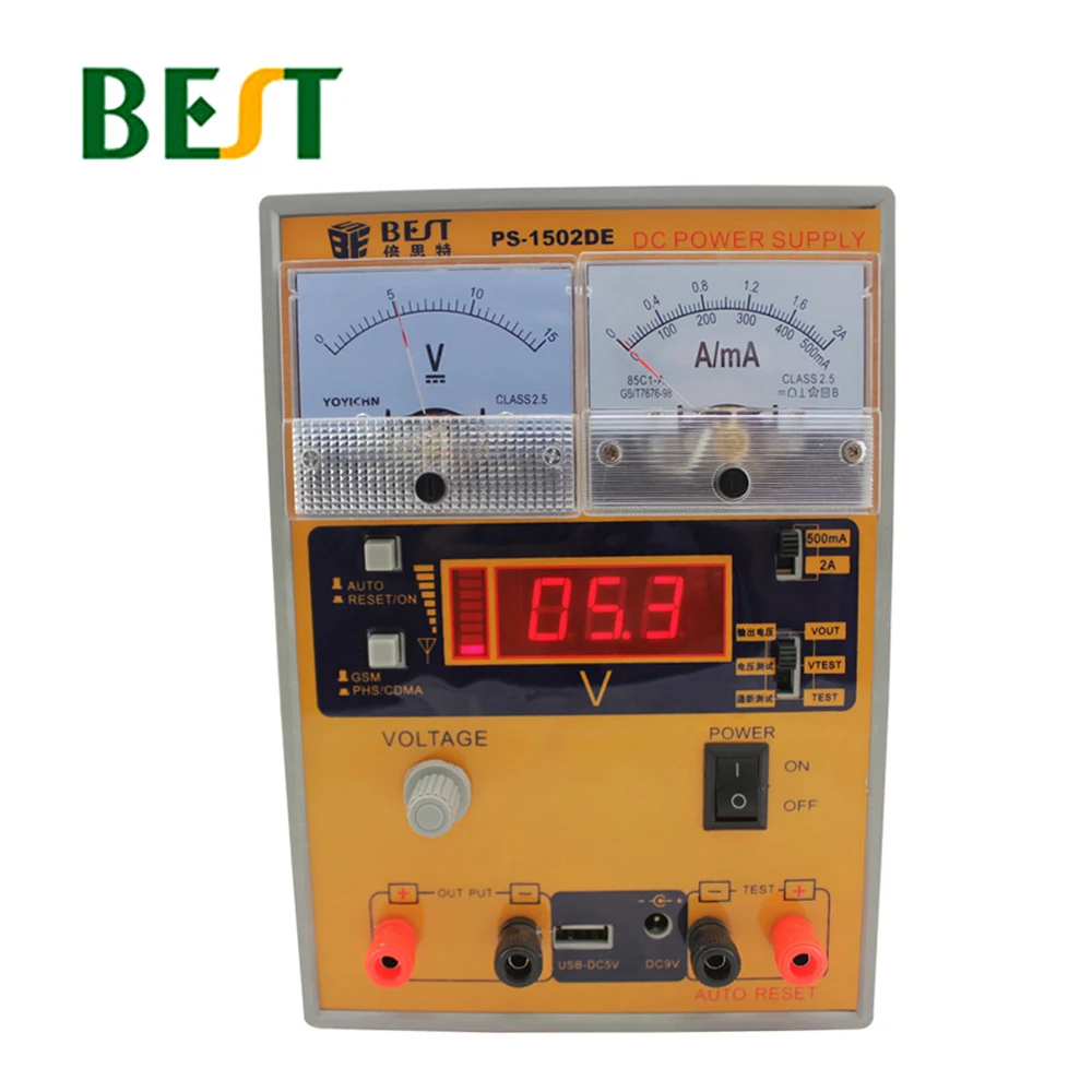 Лучший 1502DE15V2A Регулируемый источник питания Мобильный телефон обслуживание импульсный источник питания лабораторный блок питания