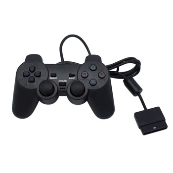 

Black Wired Controller 1.8M Double Shock Remote joystick Gamepad Joypad for PlayStation 2