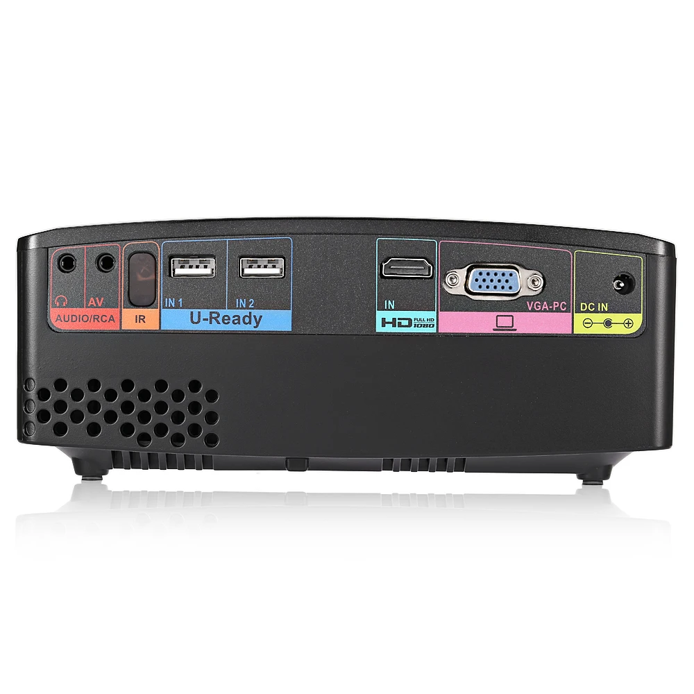  VIVIBRIGHT GP80 LCD Projectors 1800 Lumens HD Mini Portable Projector For Home Theater Cinema Suppo