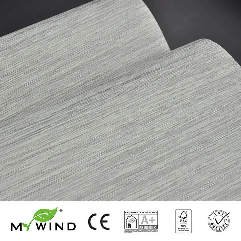 

2019 MY WIND grey Grasscloth Wallpapers 3D Paper Weave Design Wallpaper In Roll Luxury Natural Material papier peint Innocuity