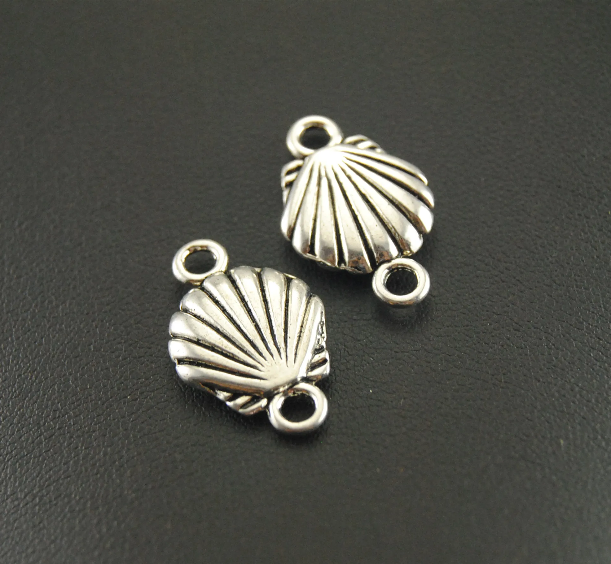 10 Pcs Silver Color Alloy Shell Connector Jewelry Making DIY Handmade Craft 15x24mm A359 | Украшения и аксессуары