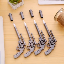 4 шт. из Пластик пистолет-образный 0.5 мм шариковая ручка для школы канцелярские и канцелярских товаров