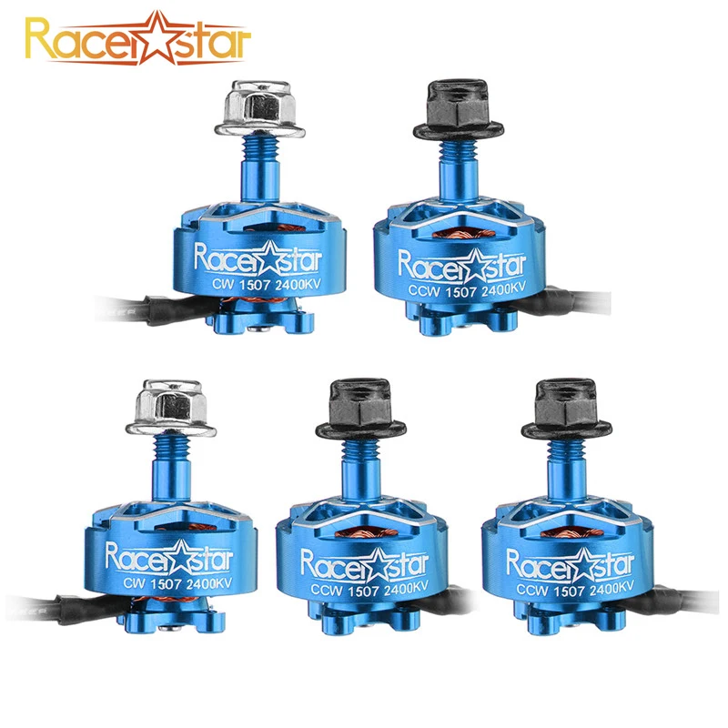 5 шт. Racerstar SPROG X 1507 17,8g 2400KV 3-6S CW& CCW бесщеточный двигатель для Sprog начинающих RC Дрон FPV гоночный DIY аксессуары