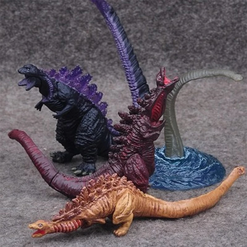 

Godzilla Monsters Ness Monster Action Figure Godzilla 3 Colors Toys 4pcs/set 3-9cm