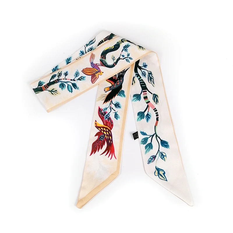 2019 красивый принт роскошная сумка ремень шарф женский шёлковый шарф, модный головной повязка-баф длинные шарфы сумка аксессуары лента