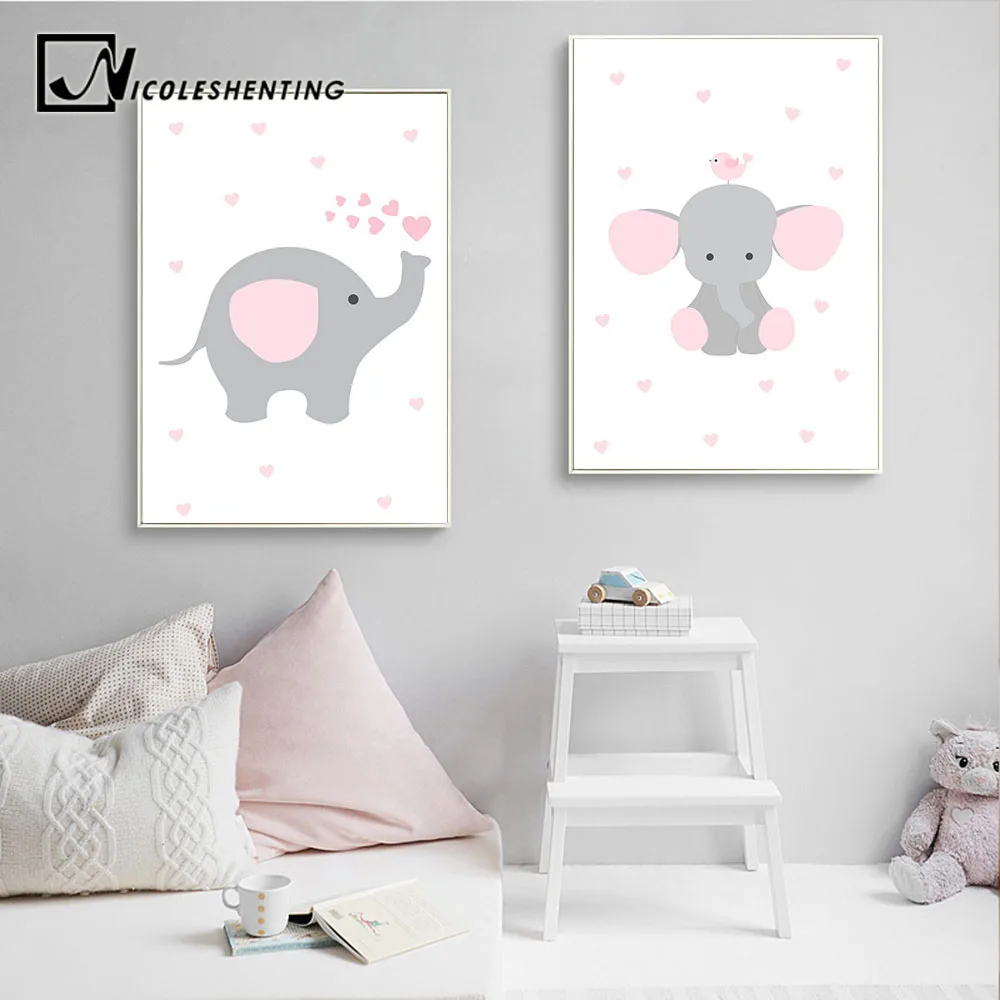 elephant nursery canvas