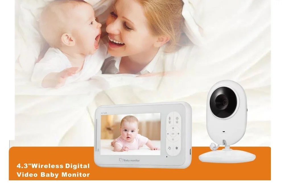 IMPORX 4.3 inch Color Wireless Lullaby Video Baby Monitor Security Camera 2 Way Talk Night Vision IR LED Temperature Monitoring