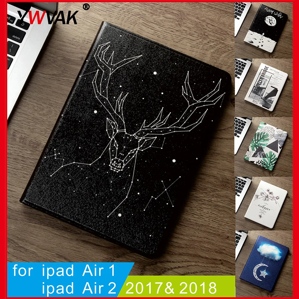 Online Funda para Nuevo 2017 2018 iPad 9,7 pulgadas Air 2 Air 1 silicona suave de alta calidad con función de despertador suspensión automática funda inteligente