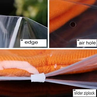 Reclosable clear plastic underwear storage bag for travel clothes packag transparent ziplock poly packaging by slider 50pcs/lot 2
