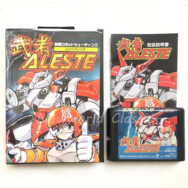 

Aleste US EU Shell for 16 bit With Boxed and Manual For Mega Drive Genesis MD Game Card
