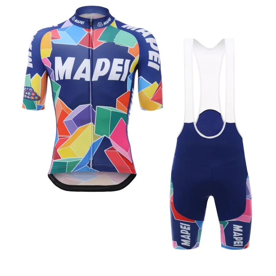 Pro team MAPEI летние мужские дышащие майки для велоспорта комплекты с коротким рукавом велосипедная Одежда MTB Ropa Ciclismo велосипедный Майо гелевая накладка