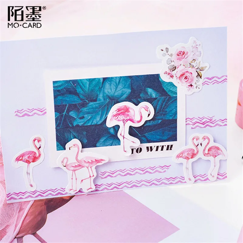 1 шт. kawaii васи лента decorada милый Фламинго шаблон журнал наклейки Скрапбукинг школьные канцелярские принадлежности