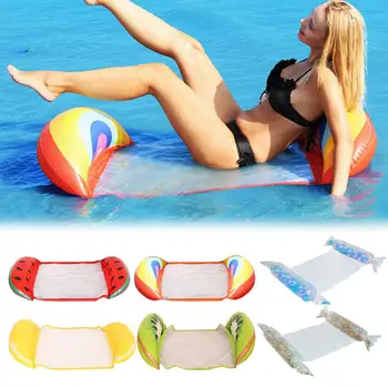 

Summer Inflatable Floating Row Pool Air Mattresses Beach Foldable Swimming Pool Chair Hammock Water Sports Pool Toy Outdoor 4