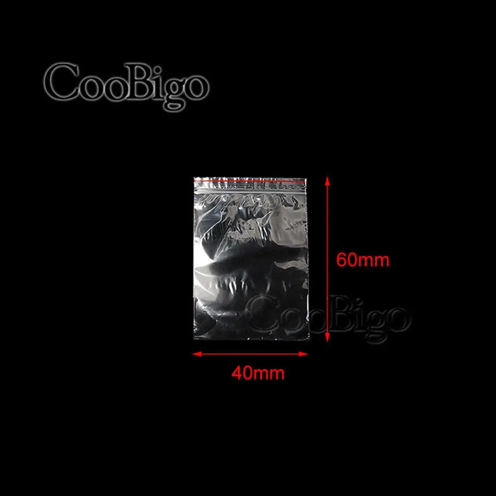 100 шт Толщина 0,05 м 0,06 мм 0,07 мм молния замок Ziplock Сумки Упаковка Для Хранения Продуктов ювелирные изделия Упаковка Reclosable вакуумный мешок для хранения - Цвет: 40x60mm