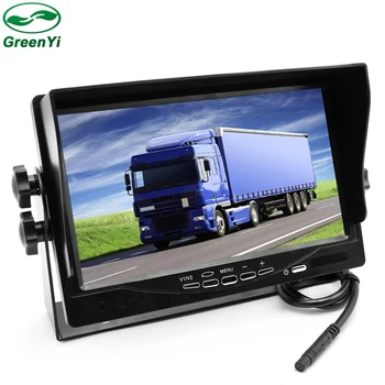 

DC12~24V Truck Bus HD 800X480 Digital Screen 7 Inch TFT LCD Car Parking Monitor With Iron Bracket 2 RCA Video Input