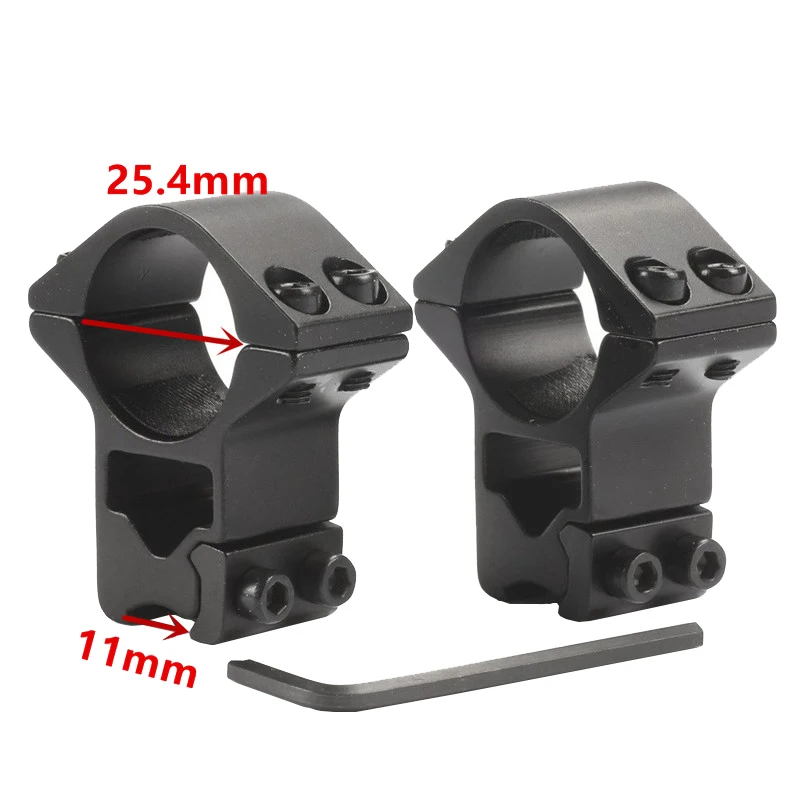 Mizugiwa-2pcs-25-4mm-Rifle-Scope-Mount-Ring-Premium-Hi-Profile-Double-Screw-Strap-11mm-Doverail (1)