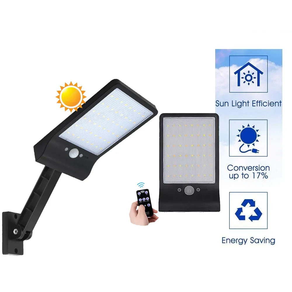 

remote control rotate bracket solar street light 48 LED Solar Lights Power Solar Motion Sensor Outdoor Light,Solar Powered Wirel