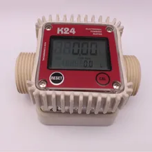 Цифровой жидкокристаллический K24 красный расходомер турбины расход дизельного топлива тестер для химической воды и морской РАСХОДОМЕР ЖИДКОСТИ измерительный инструмент