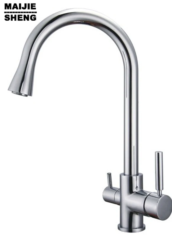

2017Faucet Chrome Finished Water Filter Ro 3 Way Tap Faucets New Real Ceramic None Kitchen Mixer Torneiras Para Pia Cozinha