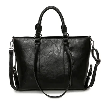 

Retro larger capacity shoulder bags Vintage women leather handbag luxury handbags women bags designer female bag messenger bag