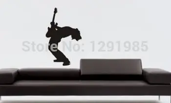 

Rockstar Playing Guitar Sticker Wall Decal Band Guitarist Teen Boy Kid Room Music 2017 fashion Poster