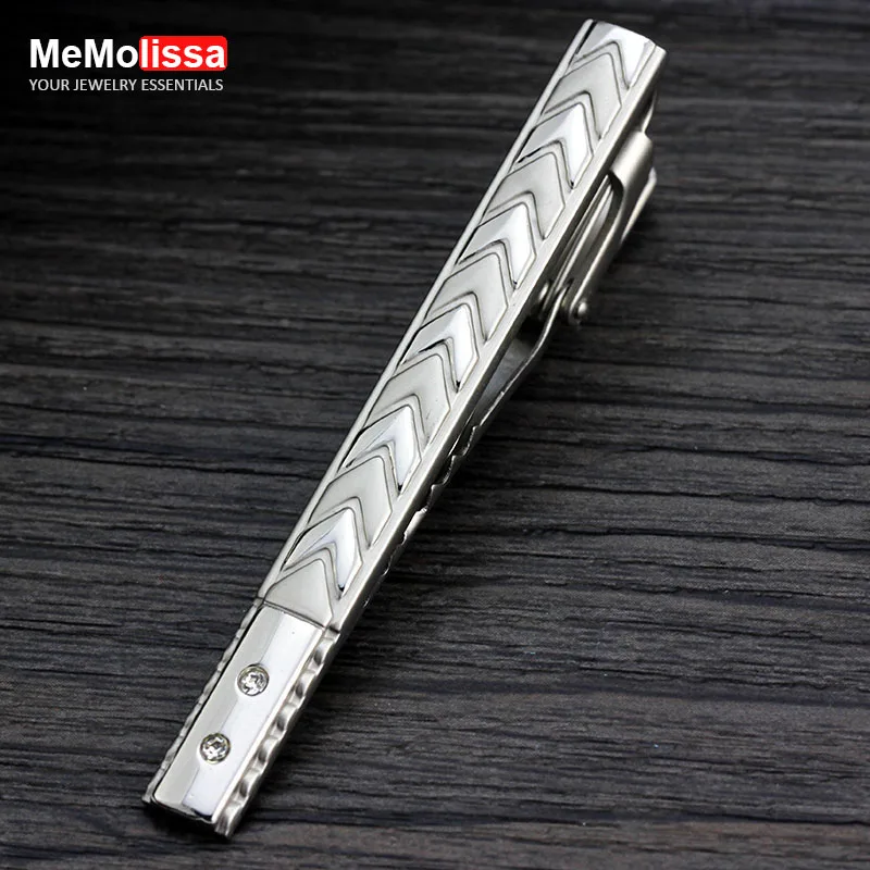 MMS Business Formal Suits Fashion Simple Men Necktie Neck Tie Silver