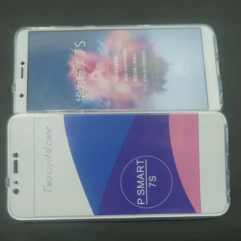 360 Full Body Case For Huawei P Smart Front and Back Protection Ultra Thin TPU Soft Silicone Gel Cover for Huawei P Smart Coque 6