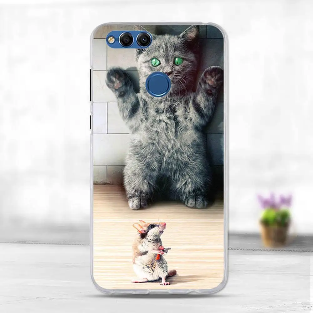 Untuk Huawei Kehormatan 7X Case Cover Coque Kehormatan 7X TPU Soft Case Lucu Ponsel Fundas untuk Huawei Honor7X Mencakup Telepon bumper Case