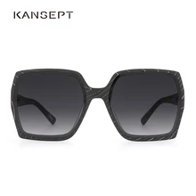 KANSEPT Fashion Women's Polarized Sunglasses Vintage Women Brand Designer Shades Eyewear Accessories Driving Sun Glasses #6183C1
