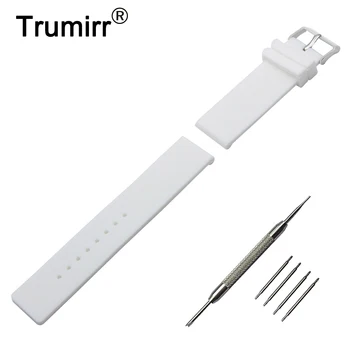 

Silicone Rubber Watch Band for Pebble Time Round 20mm / Bradley Timepiece Mesh Pattern Resin Strap Wrist Belt Bracelet + Tool