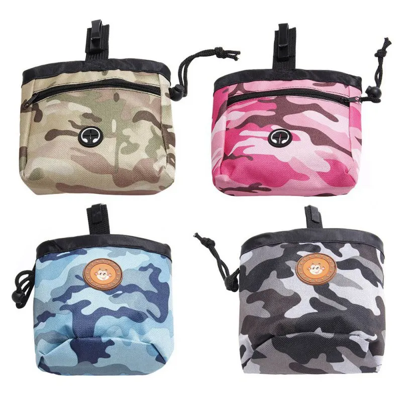 

Dog Treat Bag Pet Treat Training Pouch Dog Training Nylon Liner Cloth Adjustable Waist Snack Bag For Dog Outdoor Running
