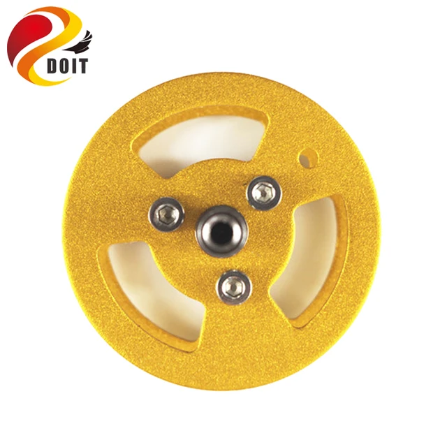 Cheap Original DOIT Metal Bearing Wheel Transmission Wheel for Robot Tank Car Chassis Accessory Track Tracked Crawler DIY RC Toy