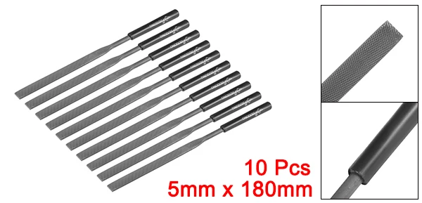 4Pcs Second Cut Steel Flat Needle File With Plastic Handle, 4mm X...