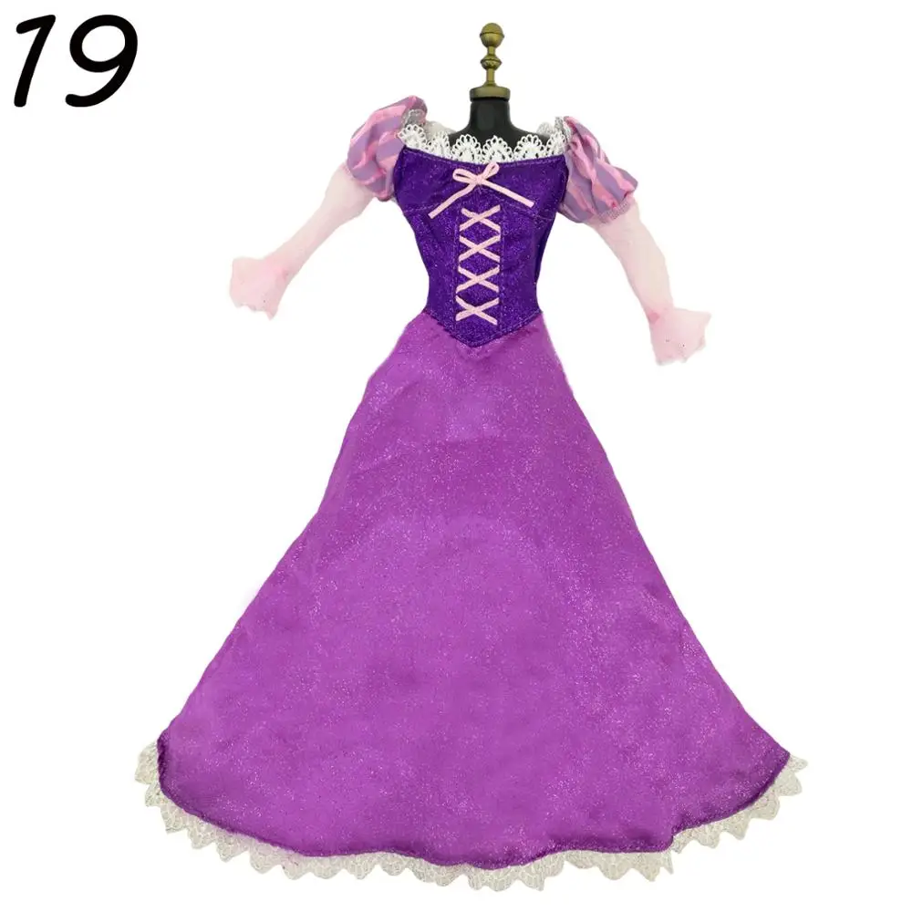 Lot Classic Dress Copy Elsa Bella Princess Party Ball Gown Dancing Fairytale Skirt Doll Accessories Clothes For 17 inch Doll Toy