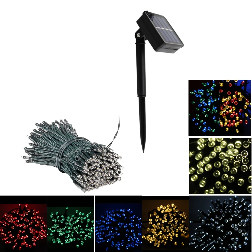 

LED Solar String Fairy Light 12M 100LEDS 22M 200LEDS Premium Quality Waterproof Solar Power 7 Colors For Garden Decoration