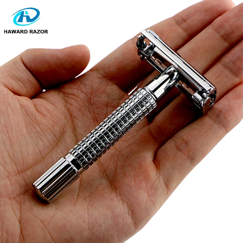 HAWARD Razor Men s Classic Manual Safety Razor Zinc Alloy Double Edge Butterfly Safety Shaver 10 1