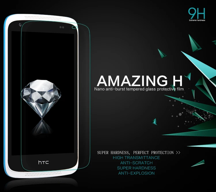 Для HTC Экран Защитную пленку Desire 526 Nillkin Удивительный H Anti-Explosion Desire 526 Закаленное Стекло-Экран Протектор