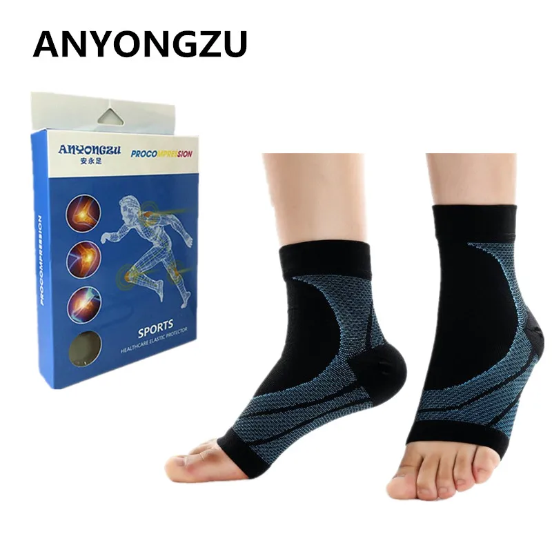 ANYONGZU Breathable High-end Stitching Knitting Open-toed Sports Ankle Protector Medical Compression Sock Sleeves With Gift Box | Женская